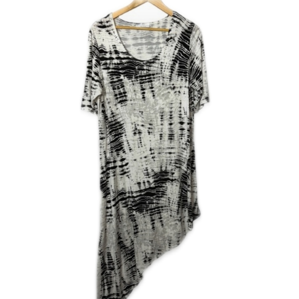 BRYN WALKER Asymmetrical Boho Lagenlook Tunic Shirt or Lightweight Dress
